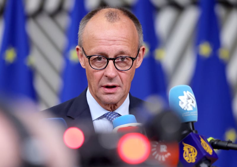 German chancellor Friedrich Merz. Photograph: Olivier Matthys/EPA