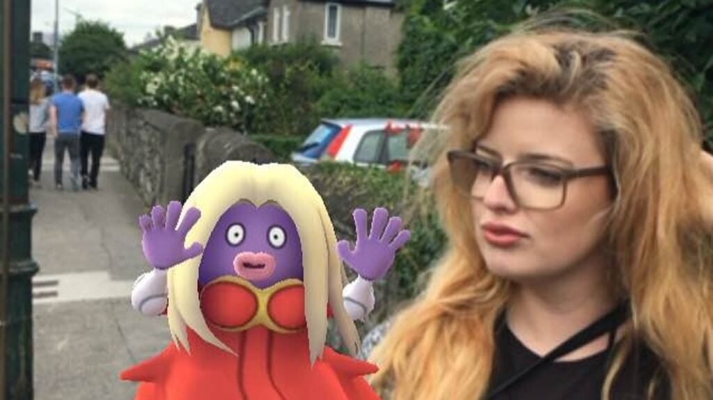Sarah Maria Griff plays Pokémon Go in Dublin