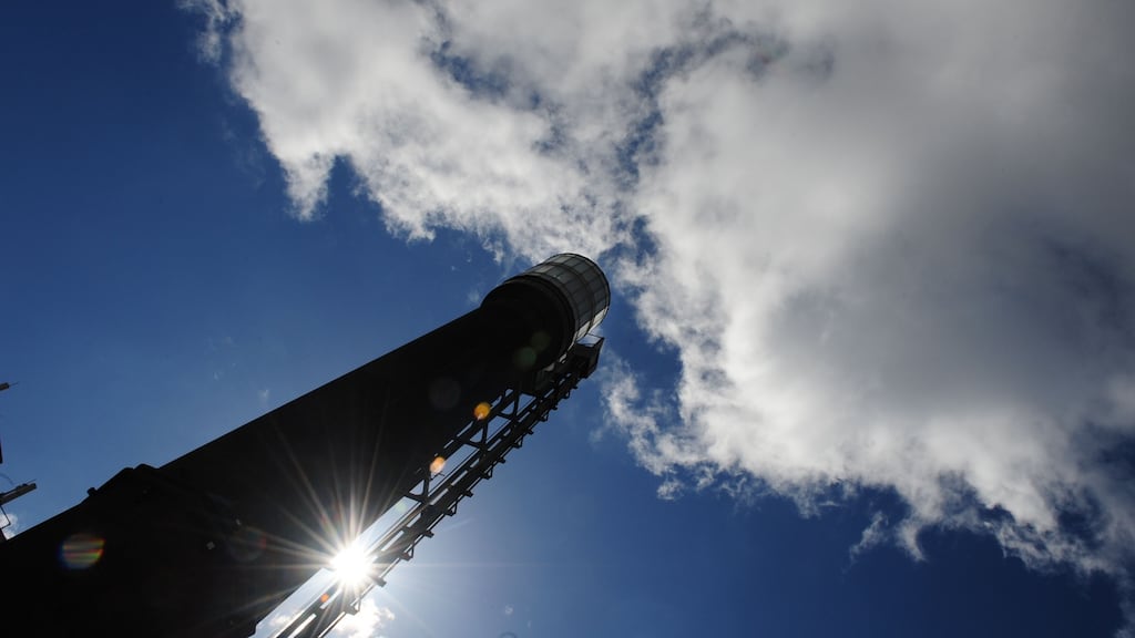 The viewing tower in Smithfield Square, Dublin. Photograph: Aidan Crawley