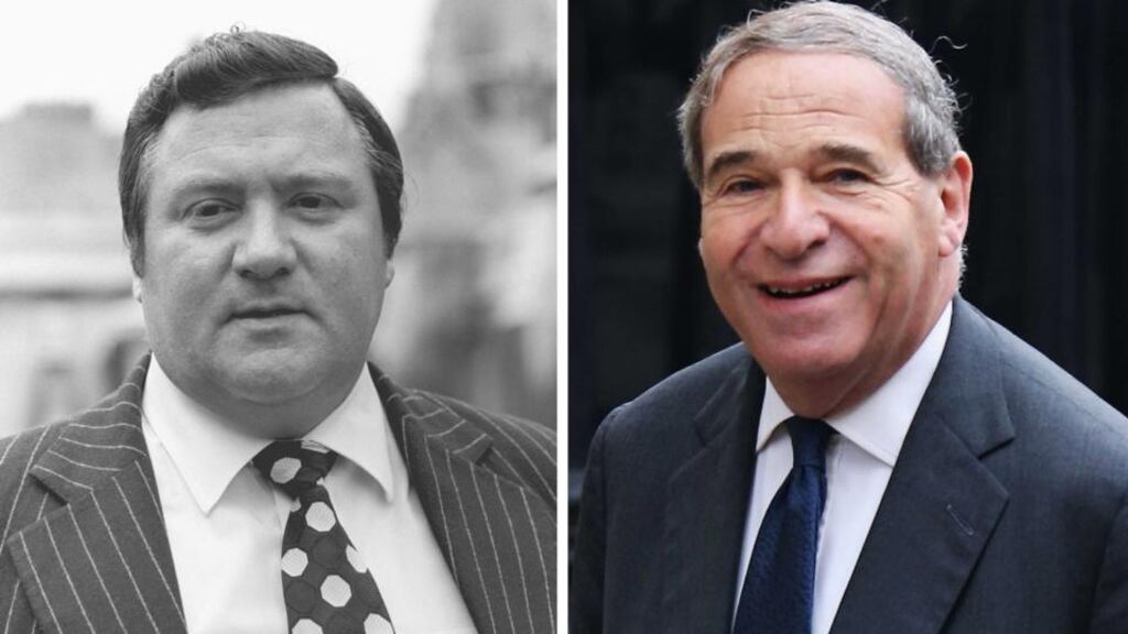 The charges were made by a now deceased Conservative MP, Geoffrey Dickens (left), who approached the then home secretary, Leon Brittan (right). Photograph: PA Wire