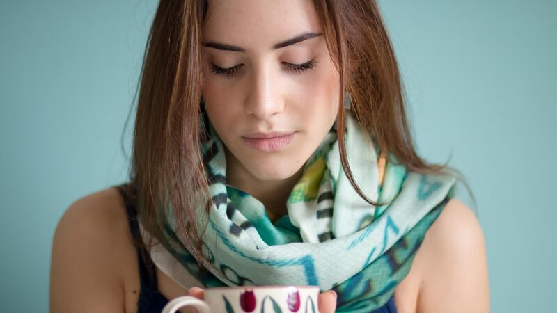 A scarf by Sarah Swan from her new  collection, which comprises five designs