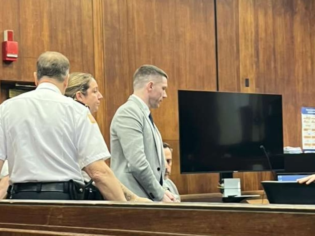 Dublin firefighter Terence Crosbie in court on Thursday as he was sentenced to at least seven years. Photograph: Susan Zalkind