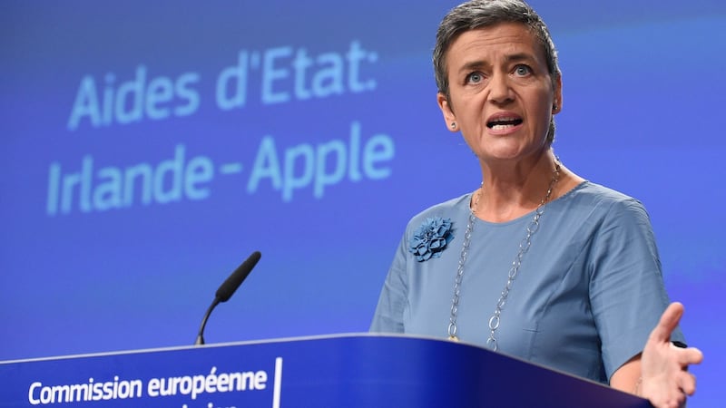 EU Competition Commissioner Margrethe Vestager: announced what amounted to the largest corporate tax fine in history. Photograph: John Thys/AFP/Getty Images
