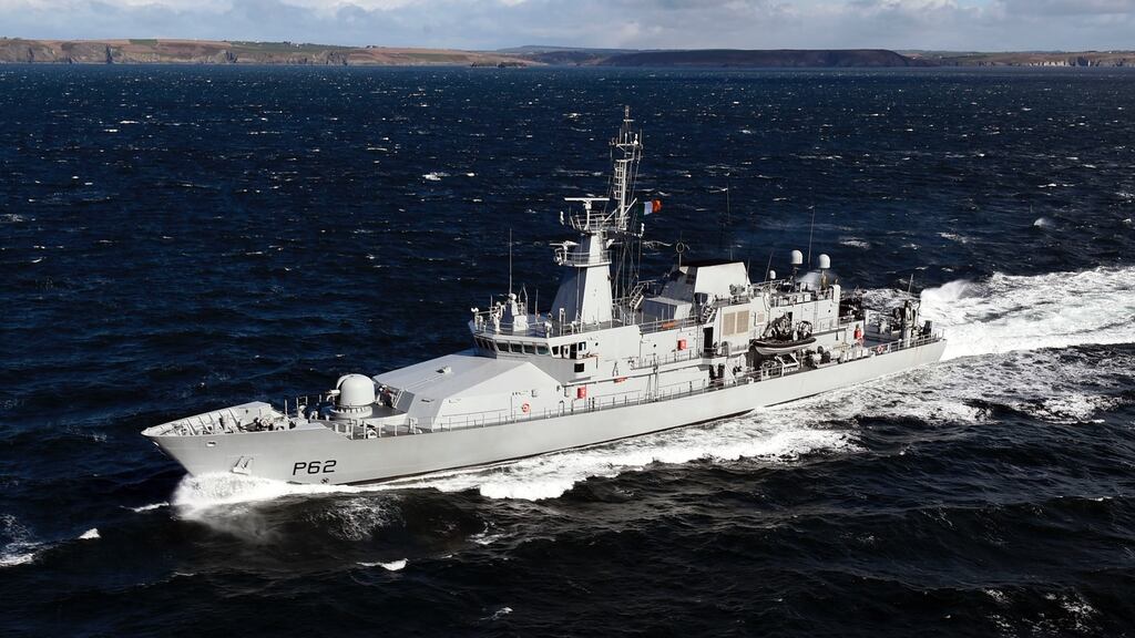 Naval vessel LÉ James Joyce. Photograph: Defence Forces