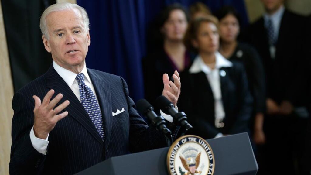 US vice president Joe Biden met leaders from faith communities for two and a half hours to discuss gun control. Photograph: Win McNamee/Getty Images