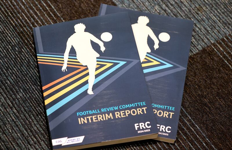 The football review committee interim report. Photograph: Bryan Keane/Inpho