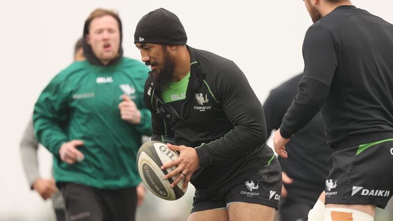 Bundee Aki starts for Connacht againstMunster. Photograph: James Crombie/Inpho