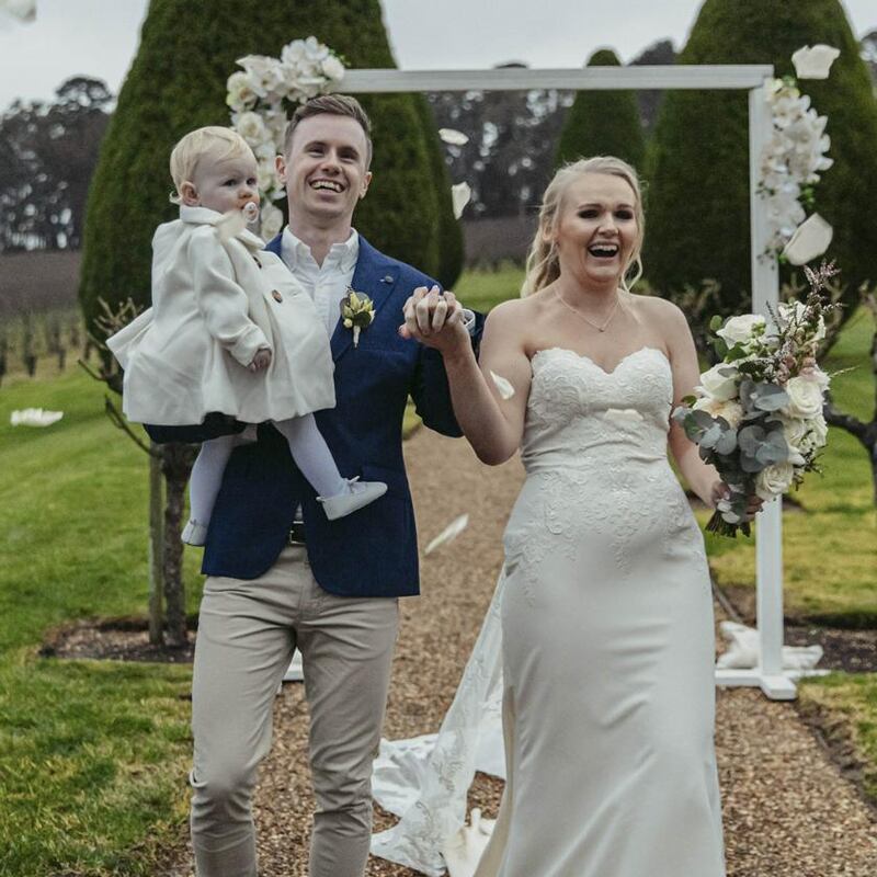 Becky Bird at her wedding in August