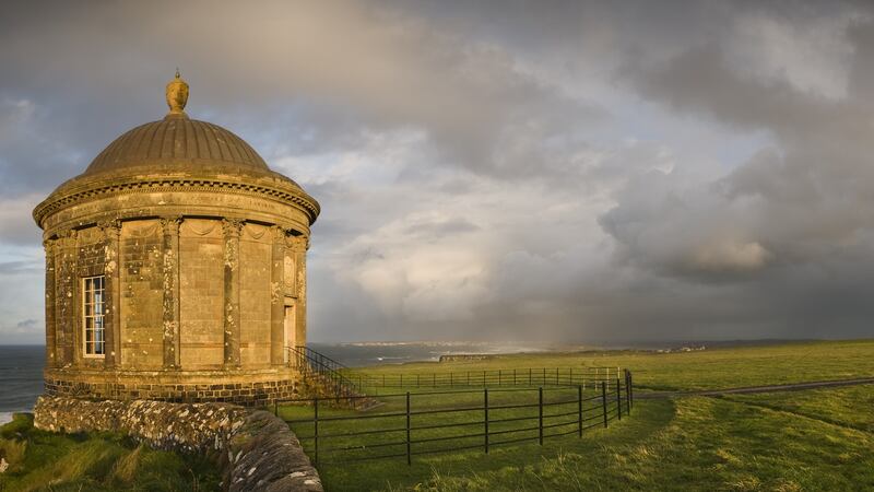 Downhill Beach is a seven-mile stretch of white sands overlooked by the Mussenden Temple. Photograph: Getty Images/Vetta