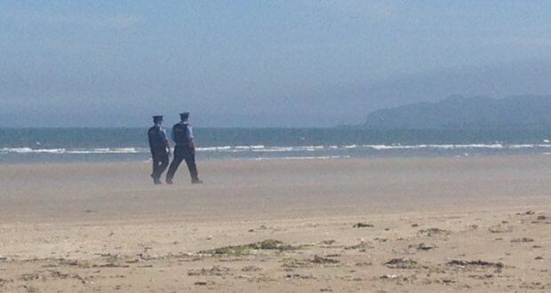 Gardaí patrolling Portmarnock beach in north Dublin today as captured by reader Alan Clarke.