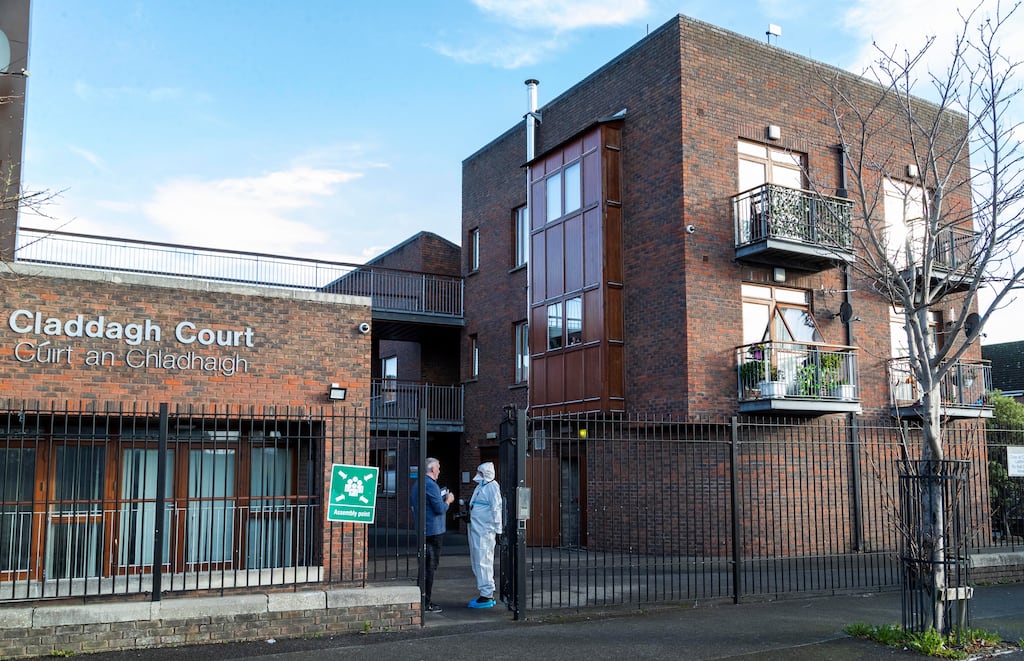 Investigations continued on Tuesday into a fatal stabbing at an apartment at Claddagh Court, Ballyfermot, that was said to have been taken over by drug users. Photograph: Colin Keegan/Collins Dublin