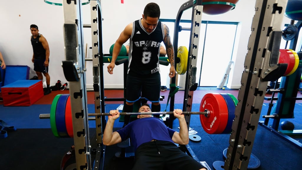 Ben Smith of the All Blacks is spotted by Aaron Smith during a New Zealand training session at London Irish in Bagshot. Photograph: Phil Walter/Getty Images
