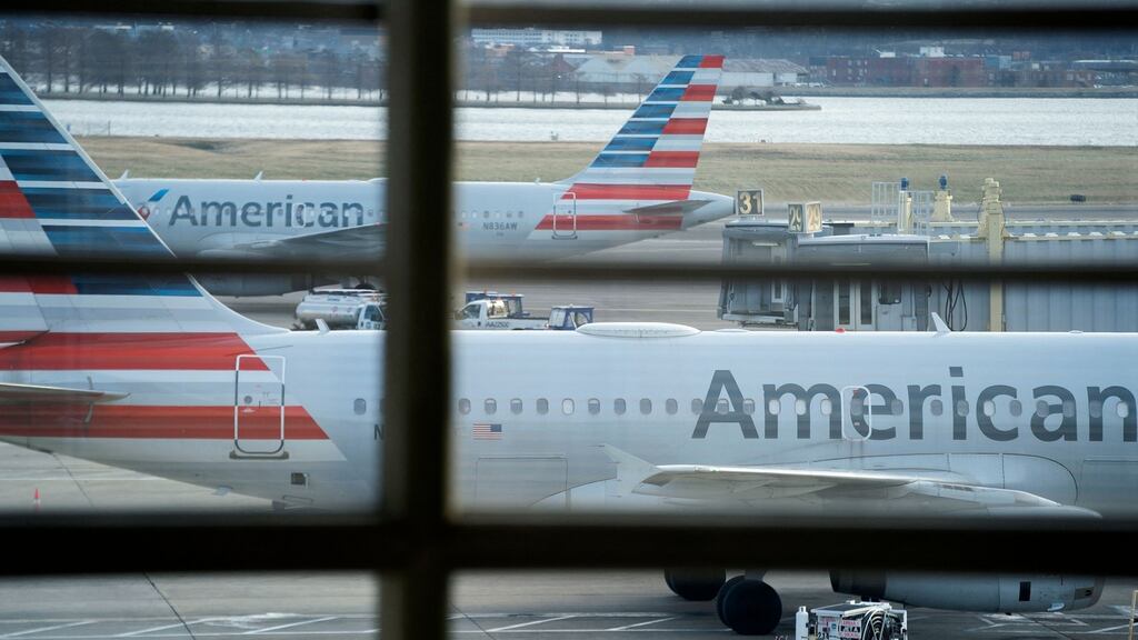 American Airline planes sit on the tarmac at Ronald Reagan Washington National Airport. Photograph: STEFANI REYNOLDS/AFP via Getty Images