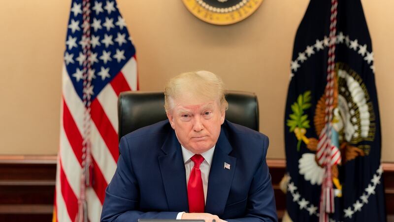 Outgoing US president Donald Trump would need to overturn election results in several states to retain the presidency, a prospect that is virtually impossible. Photograph: Shealah Craighead/EPA/White House handout