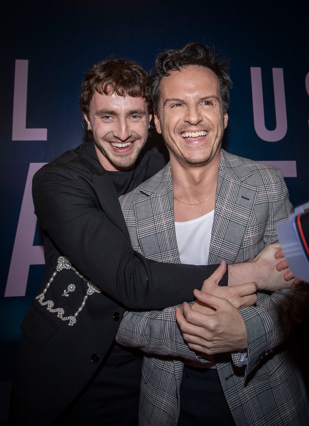 Paul Mescal and Andrew Scott at the screening of All of Us Strangers in Dublin. Photograph: Tom Honan