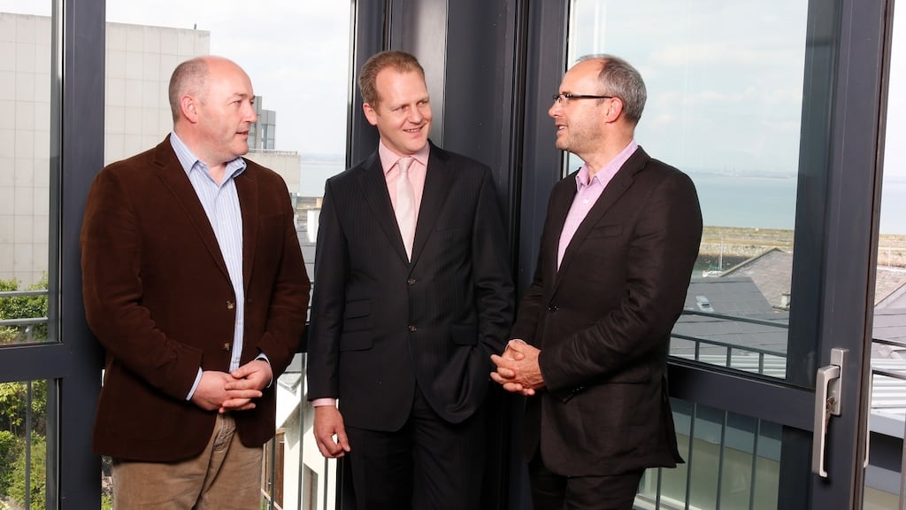 Ian Dodson, Ken Fitzpatrick and Anthony Quigley of the Digital Marketing Institute (DMI), which has announced the creation of 34 new jobs
