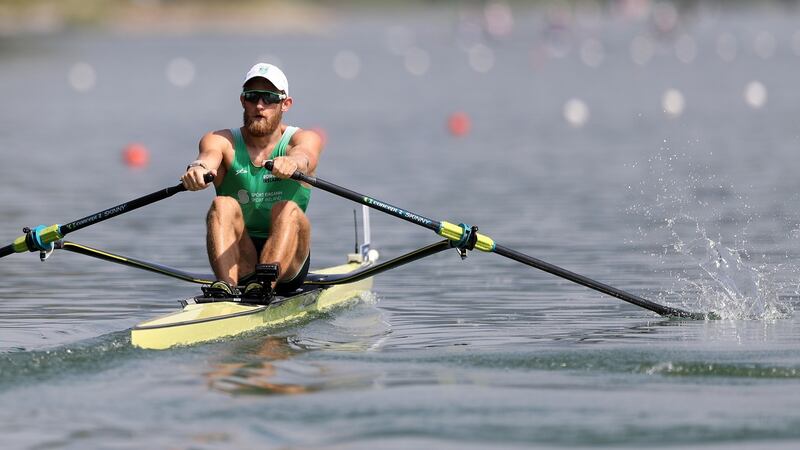 Gary O’Donovan of Ireland in action during the Lightweight Men’s Single Sculls at the World Rowing Championships in Linz-Ottensheim, Austria. Photo: Naomi Baker/Getty Images
