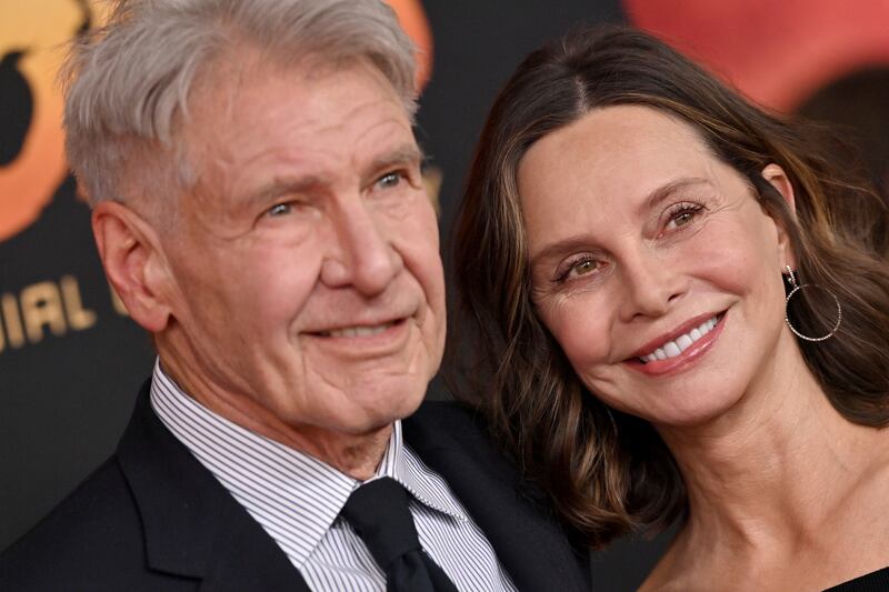 Calista Flockhart pictured with Harrison Ford. Photograph: Axelle/Bauer-Griffin/FilmMagic