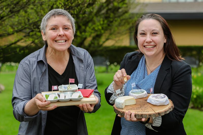 Gypsy Gifford and Richelle South of Leitrim Hill Creamery, representing LEO Leitrim. Photograph: Martina Regan