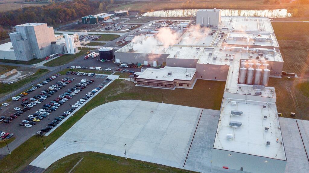 When fully operational the 375,000sq ft Michigan plant will process 3.6m litres of milk per day