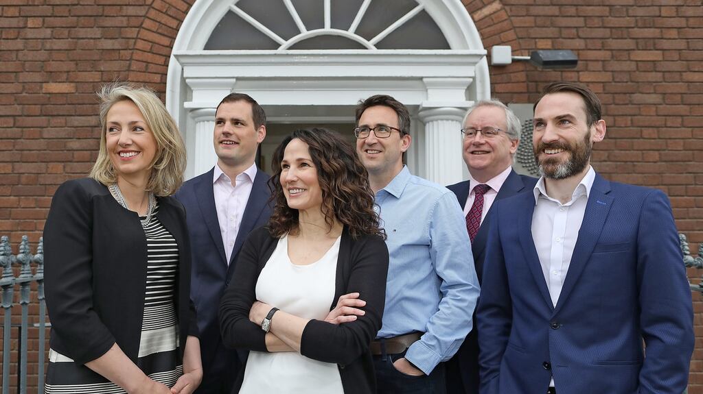 Katherine Byrne, corporate finance partner in BDO, Adrian Mullet head of technology sector at Bank of Ireland, Sandra Notardonato, research vice president with Gartner, Roomex chief executive, Jack Donaghy, IT Alliance chief executive, Philip Maguire and Paul Sweetman, director of Technology Ireland