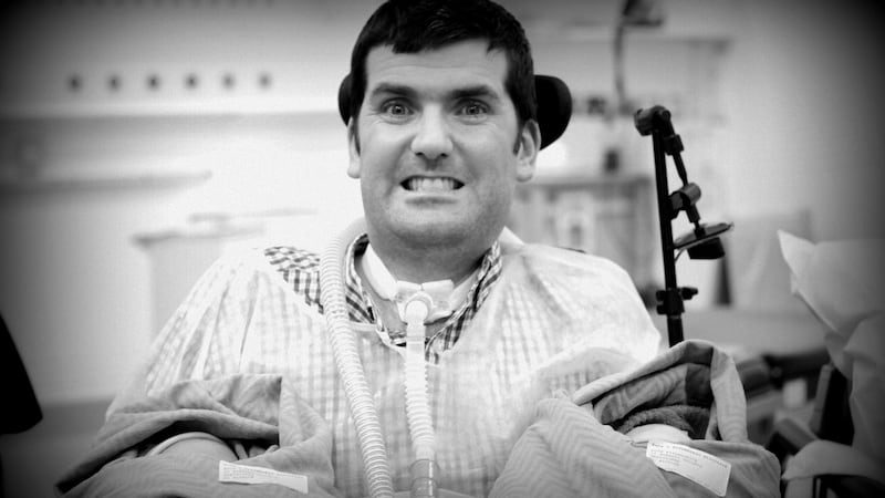 Simon Fitzmaurice with his twins shortly after their birth