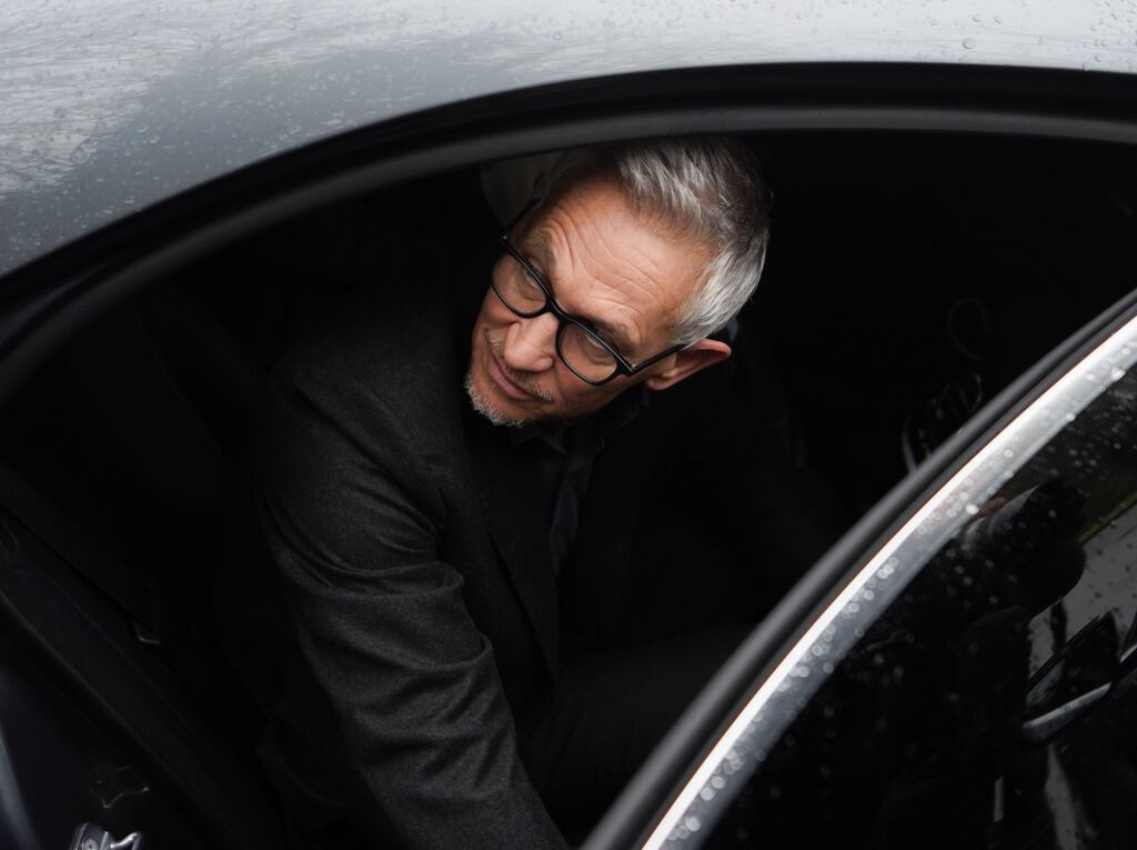 Match Of The Day presenter  Gary Lineker leaves his home in London following reports that the BBC is to have a "frank conversation" with the former England striker after home secretary Suella Braverman branded as "irresponsible" Lineker's comments in which he compared the language used to launch the government's new asylum policy to 1930s Germany. Photograph: James Manning/PA