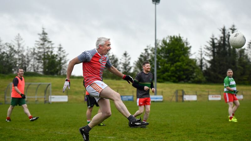 Neil McManus at the GAA Dads and Lads launch at St Patricks GFC in Donagh, Fermanagh. Photograph: David Fitzgerald/Sportsfile