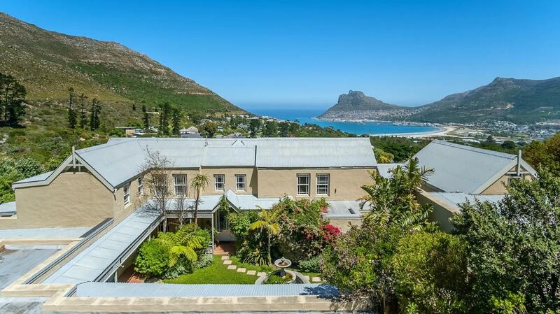 Perched on a hillside with dramatic views over the sea at Hout Bay in South Africa