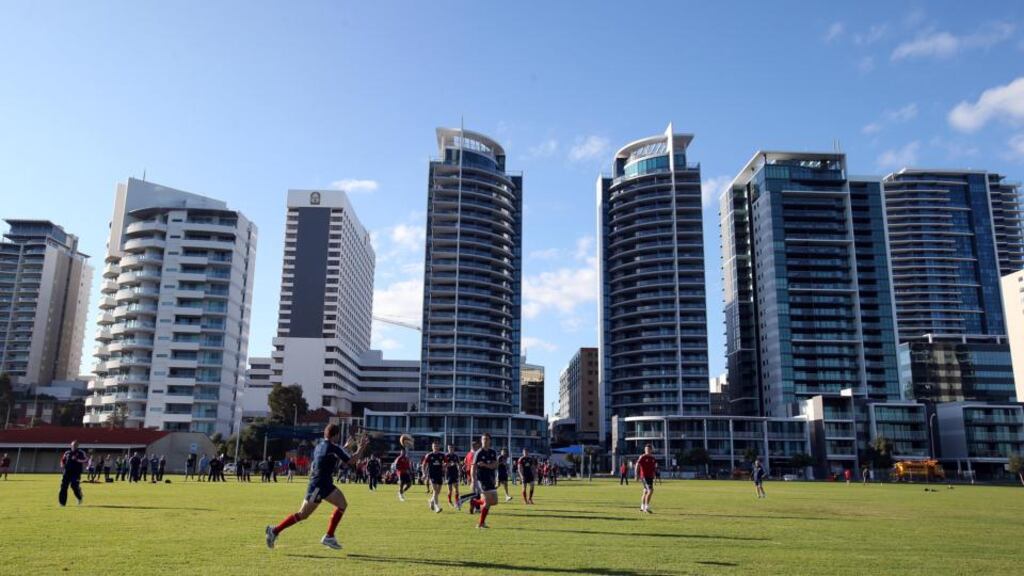 The British & Irish Lions training in Perth. The city has changed a lot in the last 12 years. Photograph: Dan Sheridan/Inpho