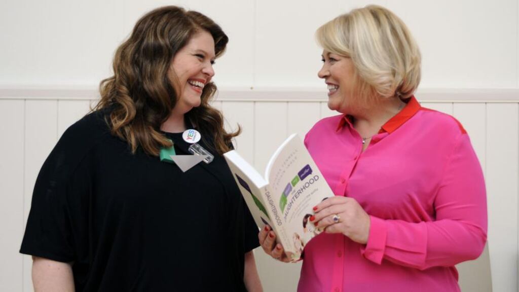 Róisín Ingle and Natasha Fennell at the launch of their book, The Daughterhood. Photograph: Dave Meehan/The Irish Times