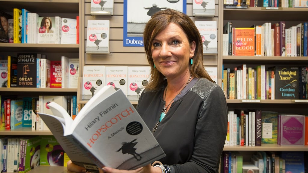 Hilary Fannin at the launch of Hopscotch: The process of writing a memoir, of blowing away the chalk dust from those formative years, of opening the suburban doll’s house and breathing life into the characters with whom I shared my life, has been a tremendously positive one. Photograph: Fergal Phillips