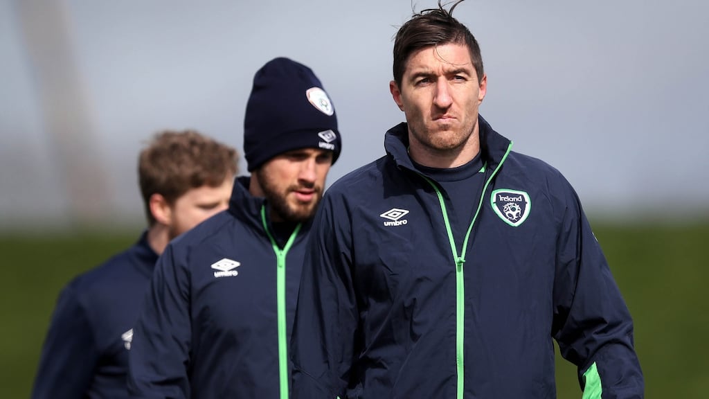 Stephen Ward will not be involved against Denmark or Wales. Photograph: Ryan Byrne/Inpho