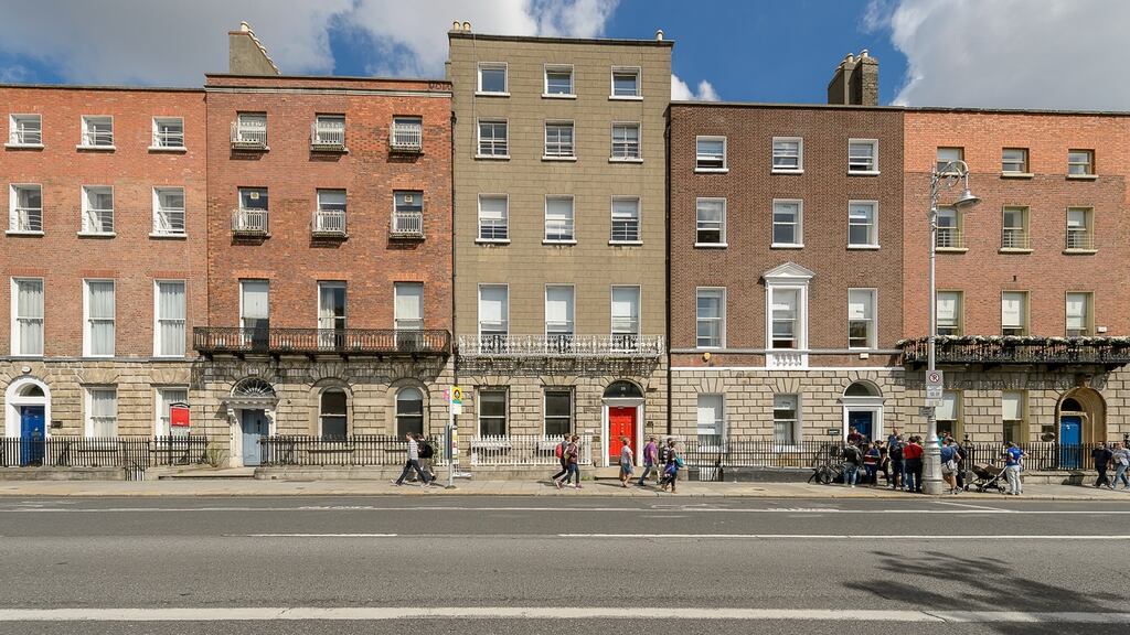 25 Merrion Square: retains its impressive ornate coving, cornices, ceiling roses and feature fireplaces in the principal room