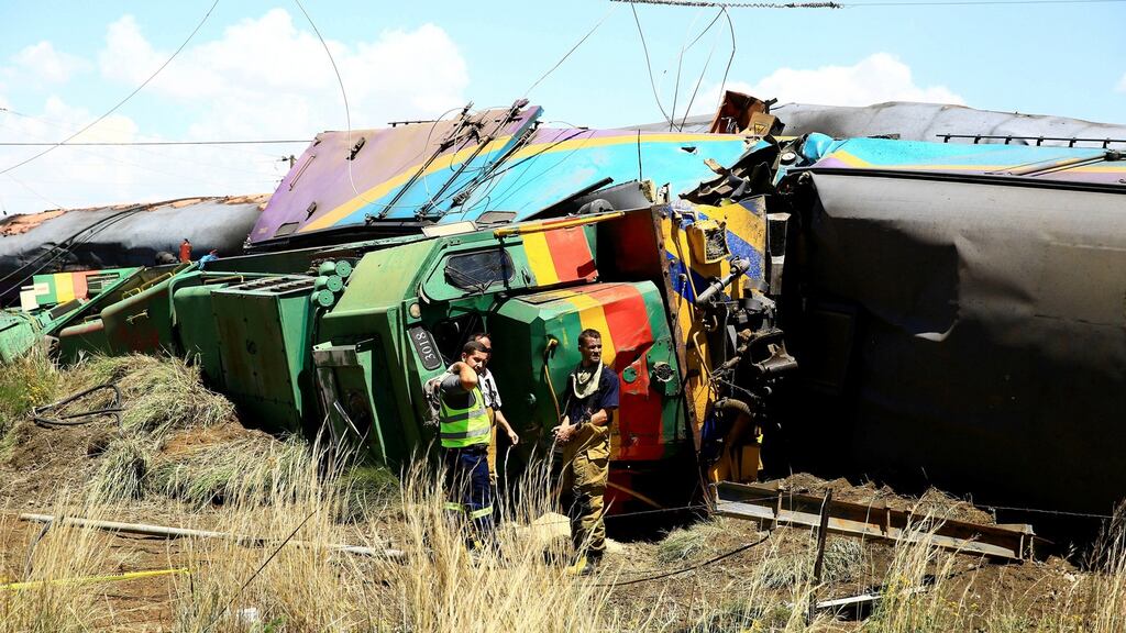Emergency services said 14 people had died and dozens were hurt as a result of the collision. Photograph: Reuters