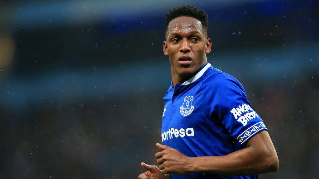 Yerry Mina of Everton during the Premier League match between Manchester City and Everton at the Etihad Stadium. Photo: Simon Stacpoole/Offside/Getty Images