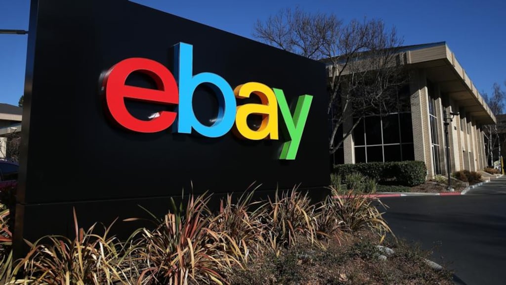eBay headquarters in San Jose, California: the company is scheduled to spin off its PayPal transactions business in the third quarter. Photograph: Justin Sullivan/Getty Images