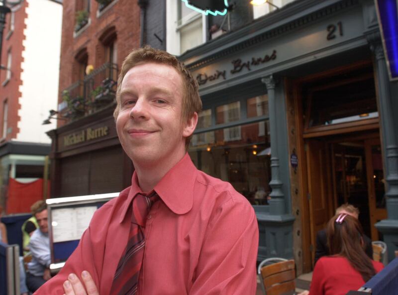 Kevin Barry: the author in 2004, when he was a finalist in the Davy Byrnes short-story award. Photograph: Bryan O'Brien