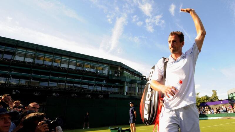 Ireland’s Conor Niland after his defeat to France’s Adrian Mannarino on day two of the 2011 Wimbledon Championships.