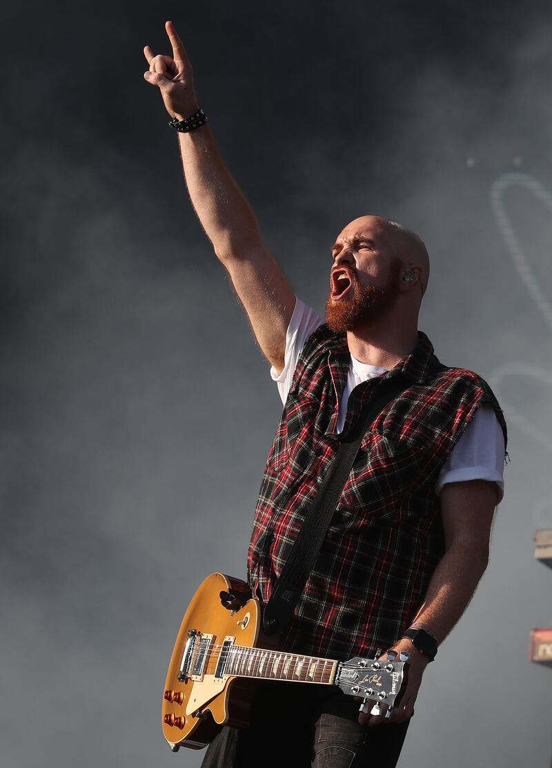 Mark Sheehan performing with The Script at the TRNSMT festival in Glasgow, Scotland, in June 2018. Photograph: Andrew Milligan/PA