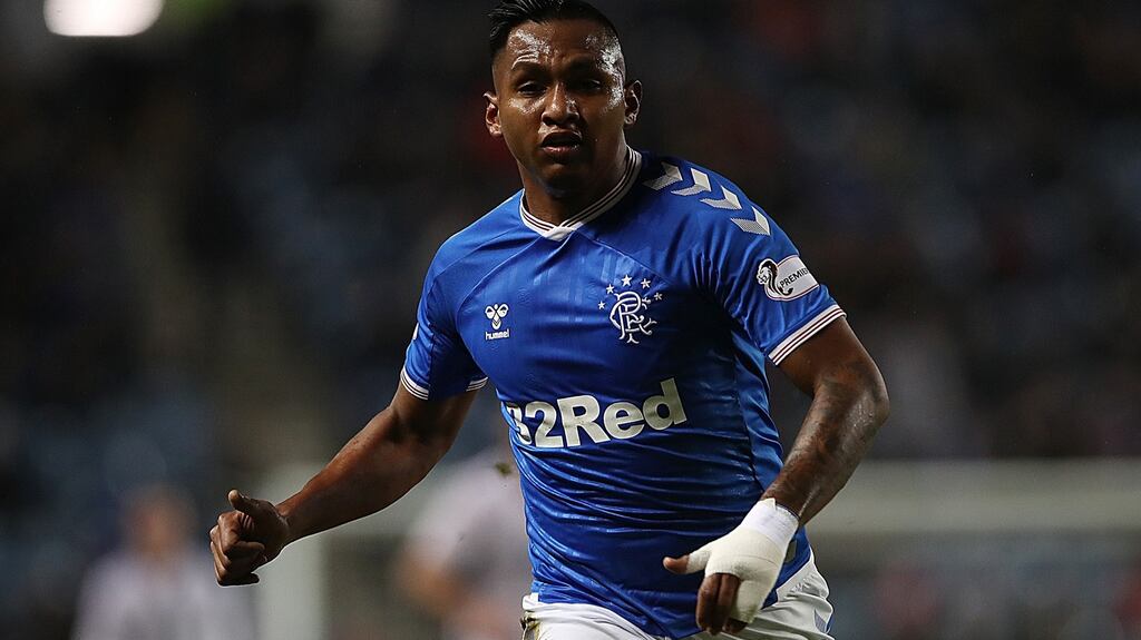 Alfredo Morelos in action for Rangerslast month. Photograph: Ian MacNicol/Getty Images)