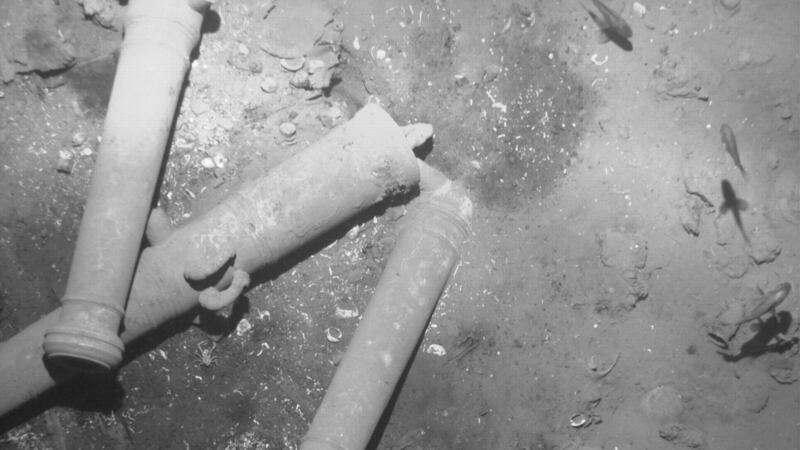 Artifacts found in the wreckage of Spanish galleon San José are seen in this undated handout photo provided by the Colombian Ministry of Culture. Photograph: Colombian Ministry of Culture/Handout via Reuters.