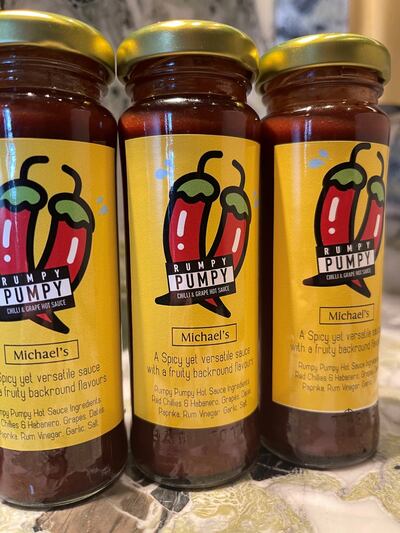 Rumpy Pumpy hot sauce by Gaz Smith