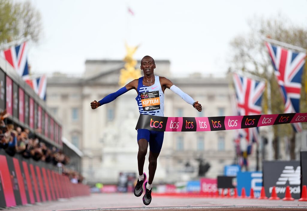 Kelvin Kiptum set the second-fastest marathon time in history in London in April. Photograph: Alex Davidson/Getty Images