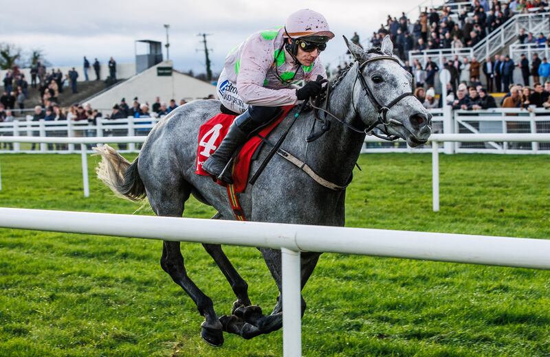 Paul Townend on Lossiemouth coming home to win at Fairyhouse Winter Festival in Decmber 2024. Photograph: Tom Maher/Inpho