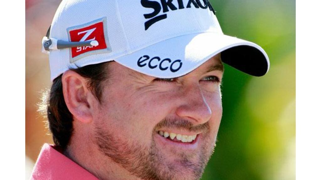 Graeme McDowell waits to play a shot on the first hole during the third round of the Hyundai Tournament of Champions at the Plantation course in Kapalua, Hawaii. (Photograph: Sam Greenwood/Getty Images)