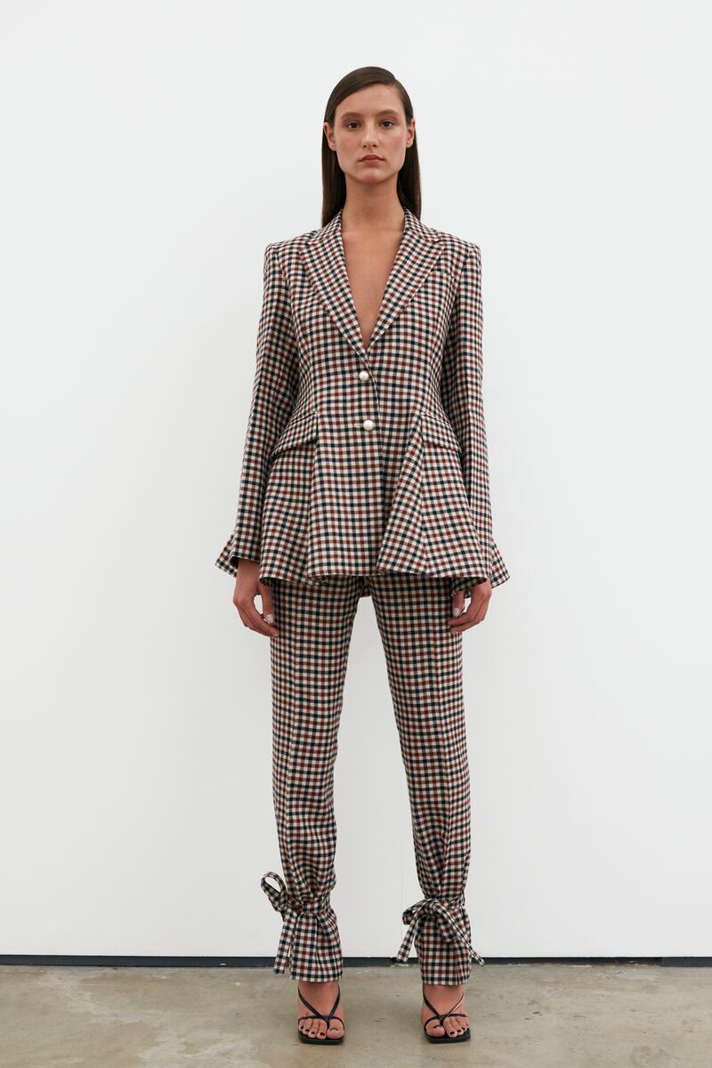 Check blazer with matching trousers by JW Anderson