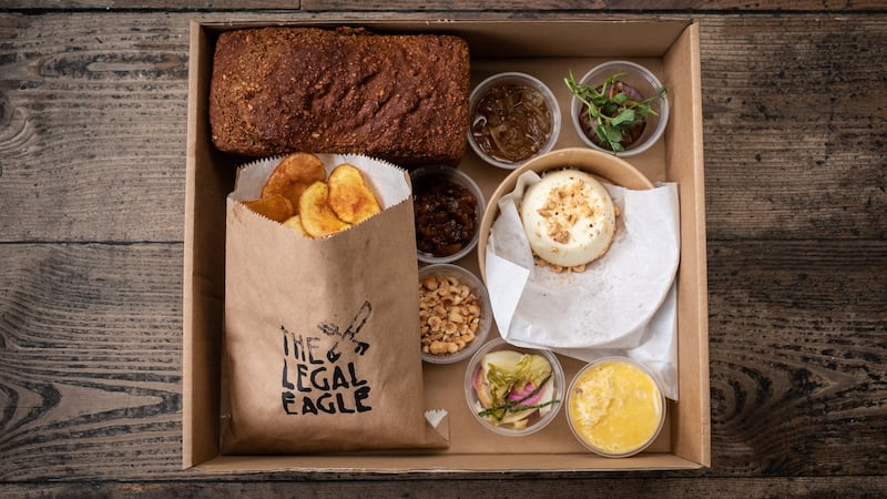 The Legal Eagle goat’s cheese panna cotta starter includes the restaurant’s home-made crisps