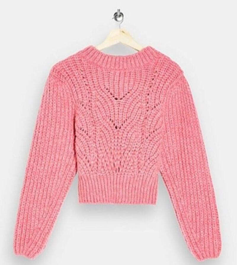 Pink Mixed Sleeve Knitted Jumper from Topshop, €42 (eu.topshop.com)