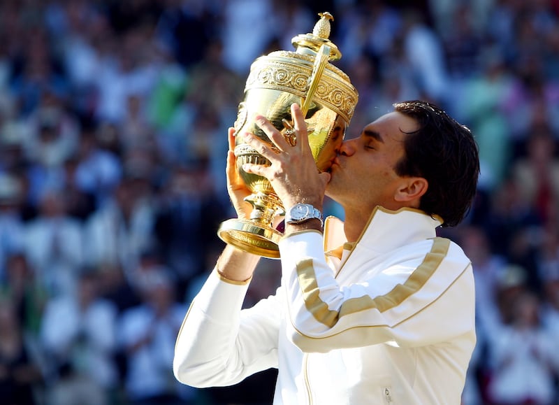 Even his fashion crash at Wimbledon 2009 could not dissuade the Federer devoted as he beat Andy Roddick in the final. Photograph: Clive Brunskill/Getty Images